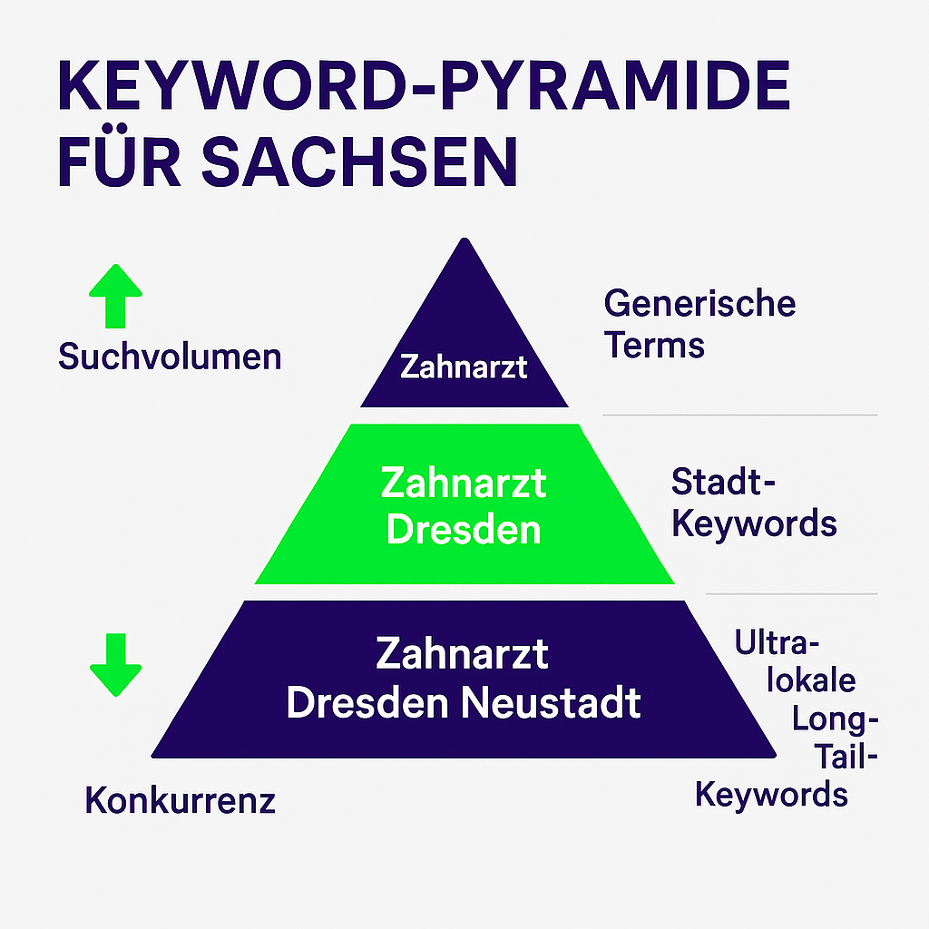 SEO Sachsen - Keyword-Pyramide